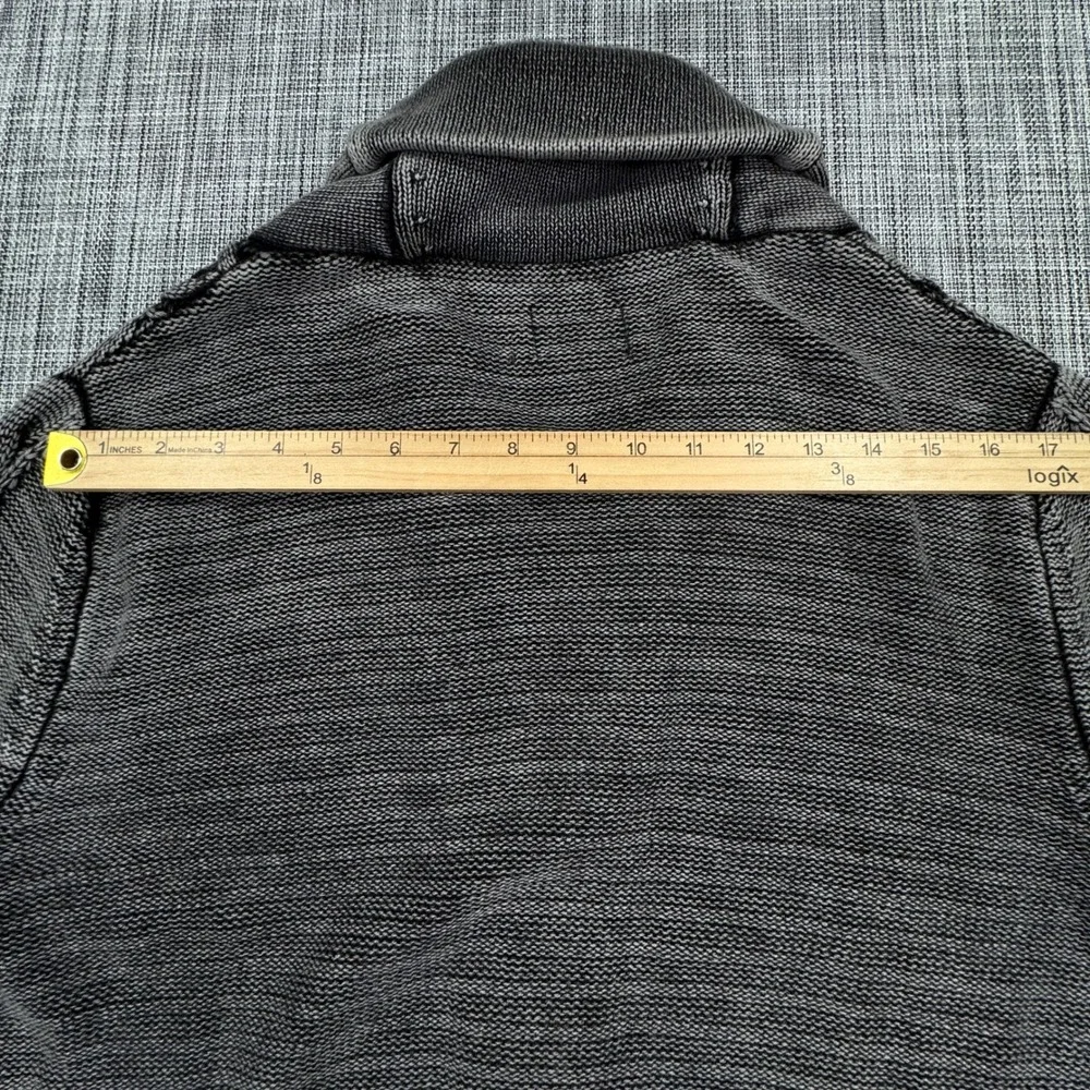 Rock & Republic Cardigan Mens XXL Gray Cotton Cable Knit Shawl Collar Pockets